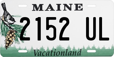ME license plate 2152UL