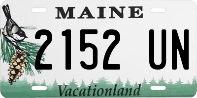 ME license plate 2152UN