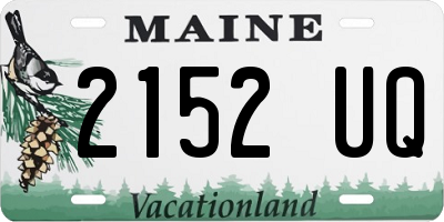 ME license plate 2152UQ