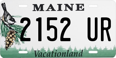 ME license plate 2152UR