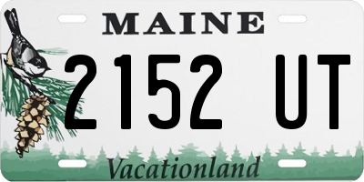 ME license plate 2152UT
