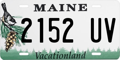 ME license plate 2152UV