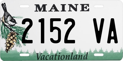 ME license plate 2152VA