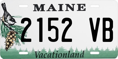 ME license plate 2152VB