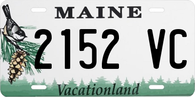 ME license plate 2152VC