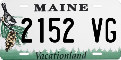 ME license plate 2152VG