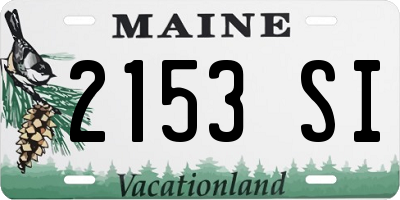 ME license plate 2153SI