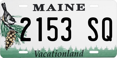 ME license plate 2153SQ