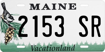 ME license plate 2153SR