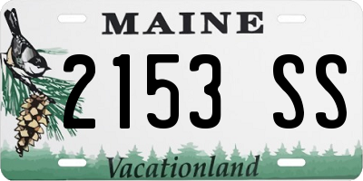 ME license plate 2153SS