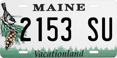 ME license plate 2153SU