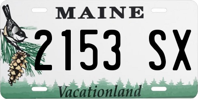 ME license plate 2153SX