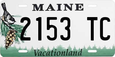 ME license plate 2153TC