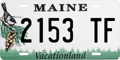 ME license plate 2153TF
