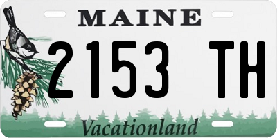 ME license plate 2153TH