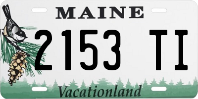 ME license plate 2153TI