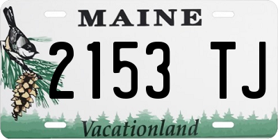 ME license plate 2153TJ