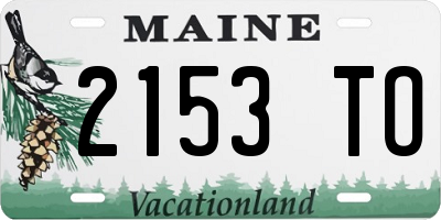 ME license plate 2153TO
