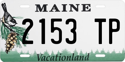 ME license plate 2153TP