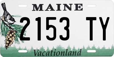 ME license plate 2153TY