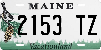 ME license plate 2153TZ