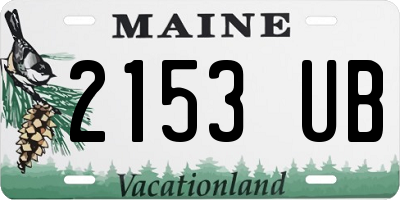 ME license plate 2153UB