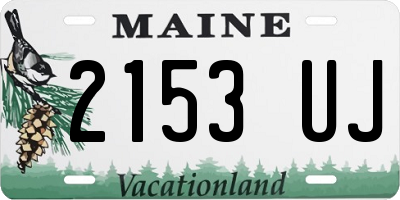 ME license plate 2153UJ