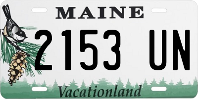 ME license plate 2153UN