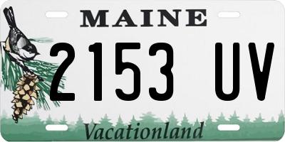 ME license plate 2153UV