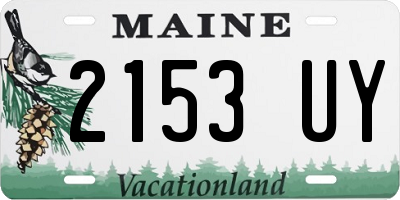 ME license plate 2153UY