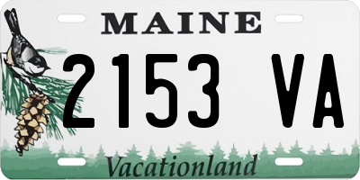 ME license plate 2153VA