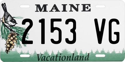 ME license plate 2153VG