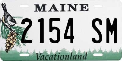 ME license plate 2154SM