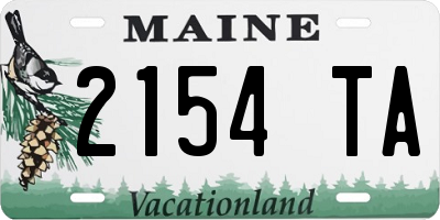 ME license plate 2154TA