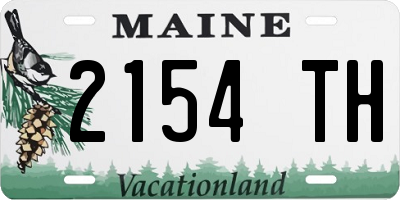 ME license plate 2154TH