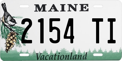 ME license plate 2154TI