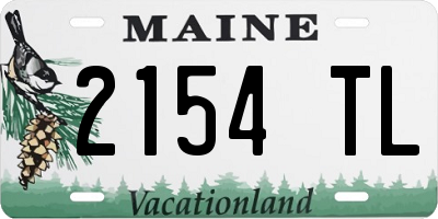 ME license plate 2154TL