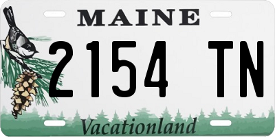 ME license plate 2154TN