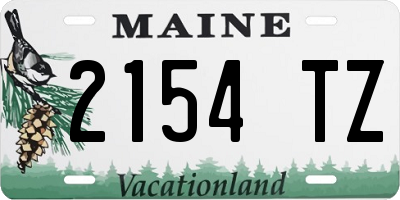 ME license plate 2154TZ