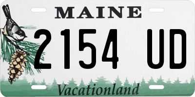 ME license plate 2154UD