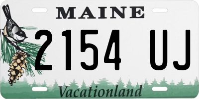ME license plate 2154UJ