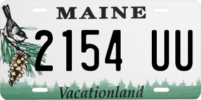ME license plate 2154UU