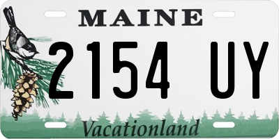 ME license plate 2154UY