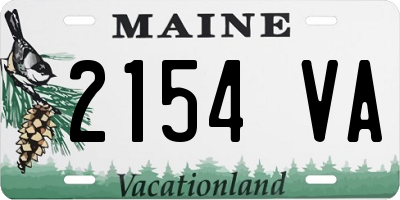 ME license plate 2154VA