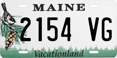 ME license plate 2154VG