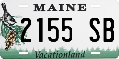 ME license plate 2155SB