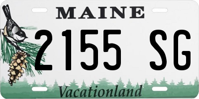 ME license plate 2155SG