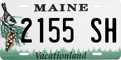 ME license plate 2155SH