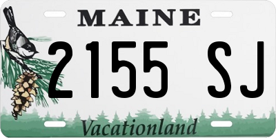 ME license plate 2155SJ