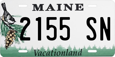 ME license plate 2155SN